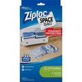 Sc Johnson Ziploc Space Bag Storage Bag, L, Nylon/Polyethylene, Clear, Vacuum Seal Closure, 21-1/2 in L, 33-1/2 in W 70422
